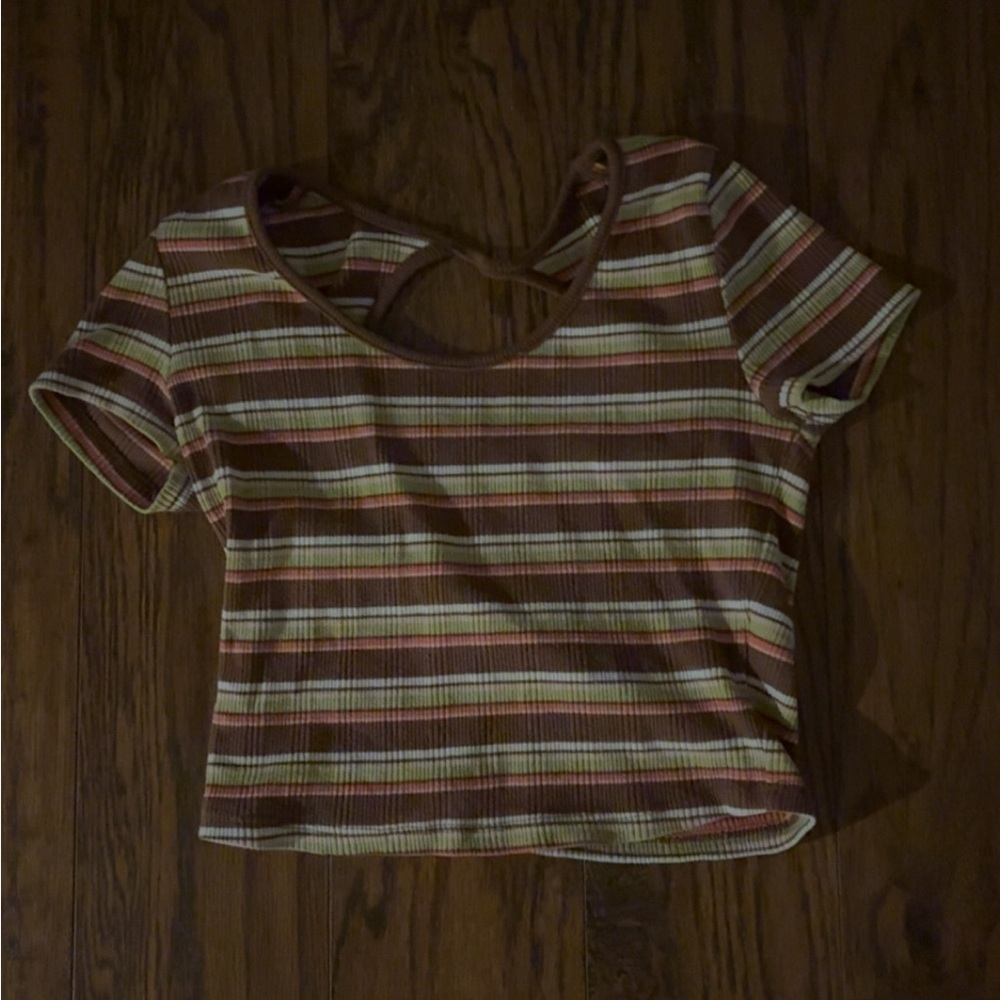 Target Multicolor Striped Short Sleeve Tee